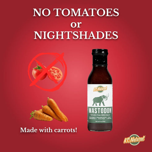KC Natural Mastodon Paleo AIP BBQ Sauce, 14oz, 1 Pack