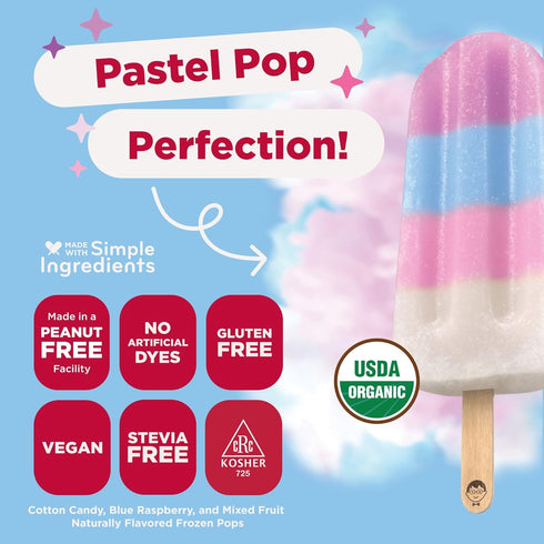Frozen 8ct JonnyPops Organic Cotton Candy Cloud Pops