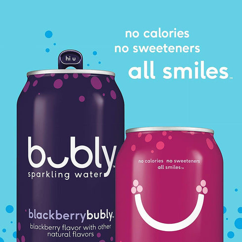 12 Oz (Pack 18) Bubly Sparkling Water Fizzy Sampler Variety, Fl