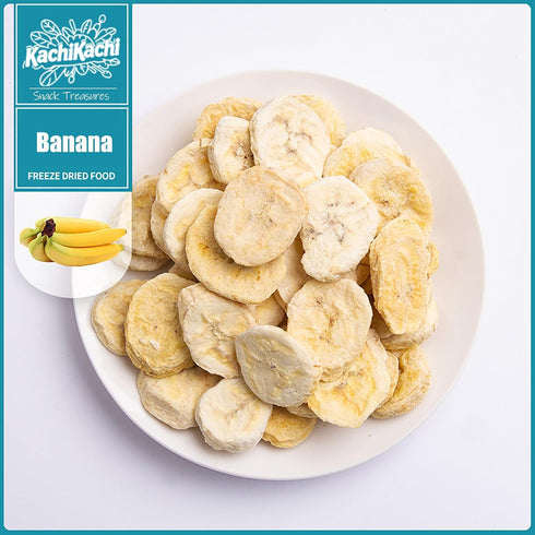 20g-Pack, (1-Pack, KachiKachi Freeze-Dried Bananas Fruit Snack - Only Bananas | No Sugar Added | Freeze Dried Crispy