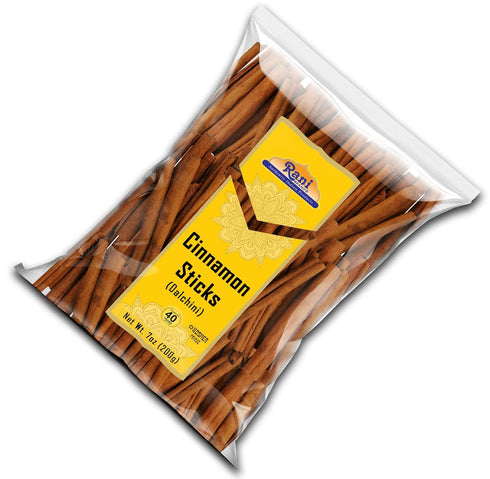 Rani Cinnamon Sticks 7oz (200g), 36-44 Sticks, Strong Aroma for Baking, Cooking & Beverages, Cassia Saigon Cinnamon