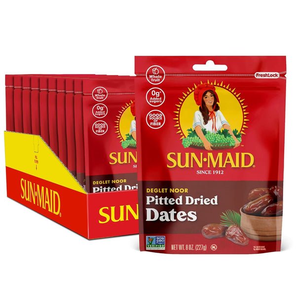 Sun-Maid Deglet Noor Pitted Dried Dates - (Pack of 10) 8 oz