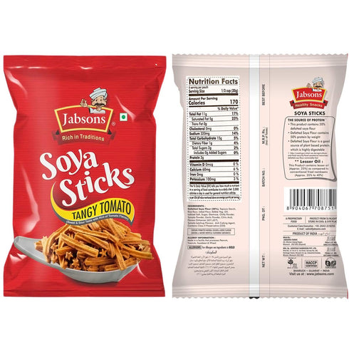(3 PACK), 180g 3 Jabsons - Soya Sticks x (Tangy Tomato)