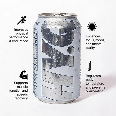 12 oz (12-Pack) HY.Q Hydration Drink, Cool Citrus, fl Canned Sports Drink, Quality Ingredients for Hydration, Sweat