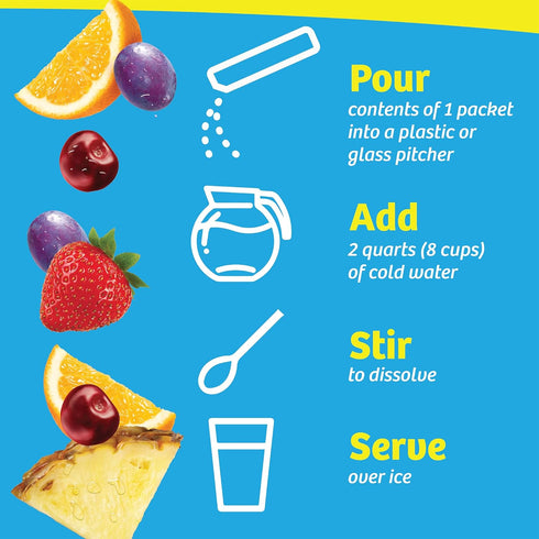 Packs, Punch,6 Packets Wyler's Light Pitcher Water Drink Mix, Fruit Pitcher