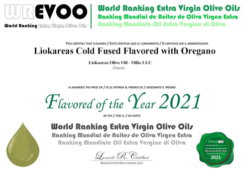2020 Oregano Flavored Extra Virgin Olive Oil - Cold Fused - Organic - NonGMO - Paleo - Keto - Single Sourced - No