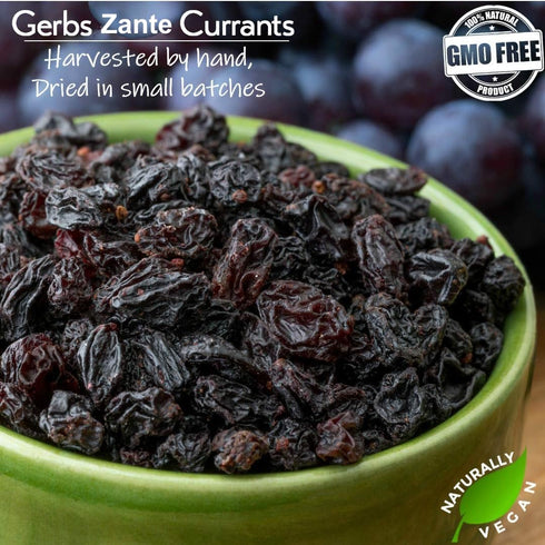1 lb. 14 Gerbs Dried Zante Currants | Unsulfured, No Artificial Additives, Resealable Bag | Naturally Bold & Sweet