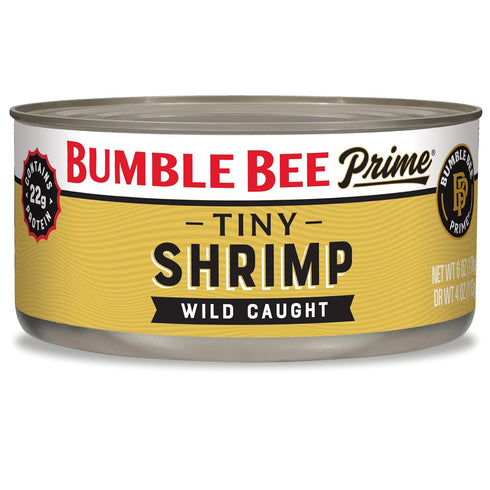 Bumble Bee Prime Tiny Shrimp, 6 oz Can - Wild Caught Canned