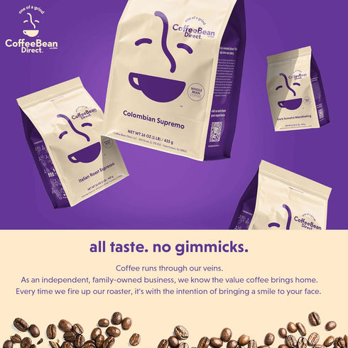 1 (Pack 1) Coffee Bean Direct French Vanilla Flavored, Whole Bean Coffee, Rich Vanilla Taste, Light Roast, Pound Bag