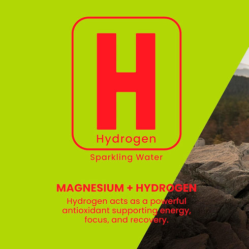 12 Pack (12oz oHy Hydrogen Sparkling Water Magnesium & Antioxidant Hydration, Zero Sugar, Zero Calories, Cherry Lime