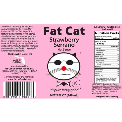 Pack Set Mild Heat Natural Hot Sauce Four Bottle Gift Box Variety Bundle by Fat Cat Gourmet | Mild to Medium Heat