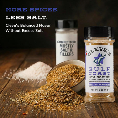 cleve's gourmet products 3.0 oz Cleve's Gourmet Gulf Coast Citrus and Herb Kick, Fish, Shrimp & Seafood Seasoning
