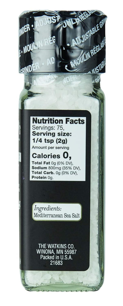 5.3 Oz Watkins Mediterranean Sea Salt Grinder