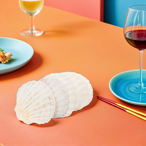 20pcs 10-12cm Set Luxshiny Natural Scallop Shells for Baking and Serving Food, Seashell Plates for Bbq Cooking
