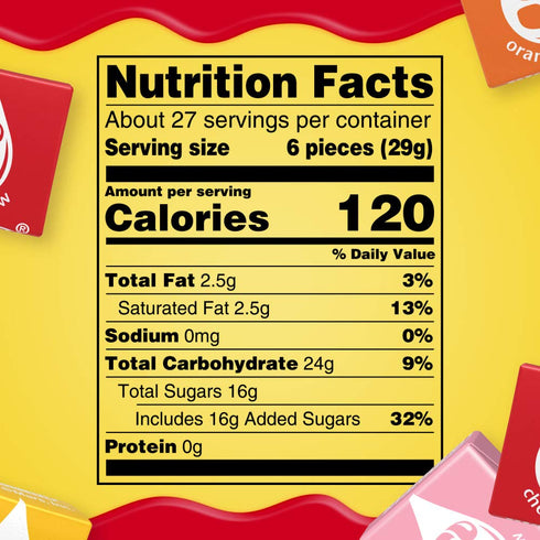 Pack, 27.5 oz (Pack 6) STARBURST Original Fruit Chews Chewy Candy Bulk Family Size, Bag