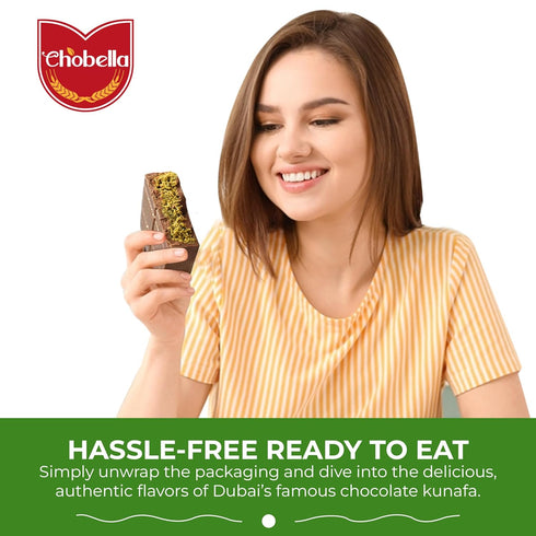 3.35oz (95g), Chobella Dubai Chocolate Bar Pistachio Premium Mini Dubai Chocolate Bar with Pistachio Cream and Kataifi
