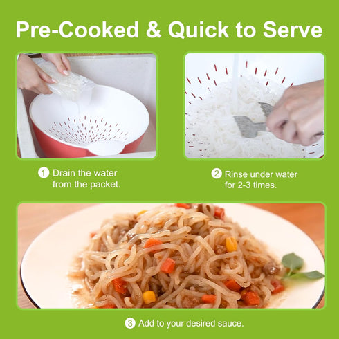 Hethstia Konjac Noodle Soup Cups & Angel Hair Shirataki Pasta Bundle Low Calorie Vegan Konjac Noodles for Instant Meals