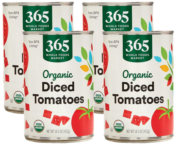 365 By Whole Foods Market, Organic Diced Tomatoes, 14.5 Ounce (Pack of