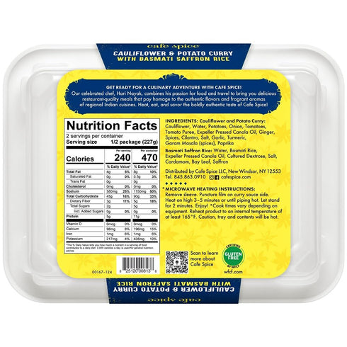 Caf Spice 16 OZ Cafe Spice Cauliflower & Potato Combo Meal
