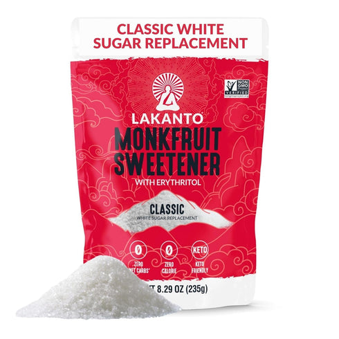 Lakanto Classic Monk Fruit Sweetener with Erythritol - White Sugar Substitute, Zero