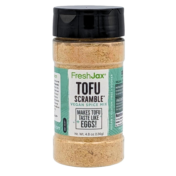 FreshJax Organic Tofu Scramble Spice Mix, Vegan Egg Seasoning, 4.8 oz Large Bottle, Gluten-Free, Non-GMO