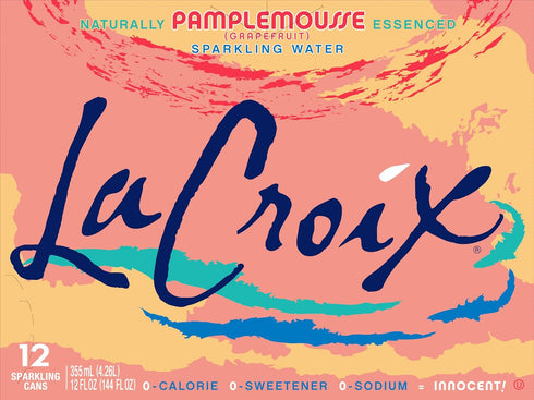 12 Oz (Pack 12) La Croix Sparkling Water, Grapefruit, Fl