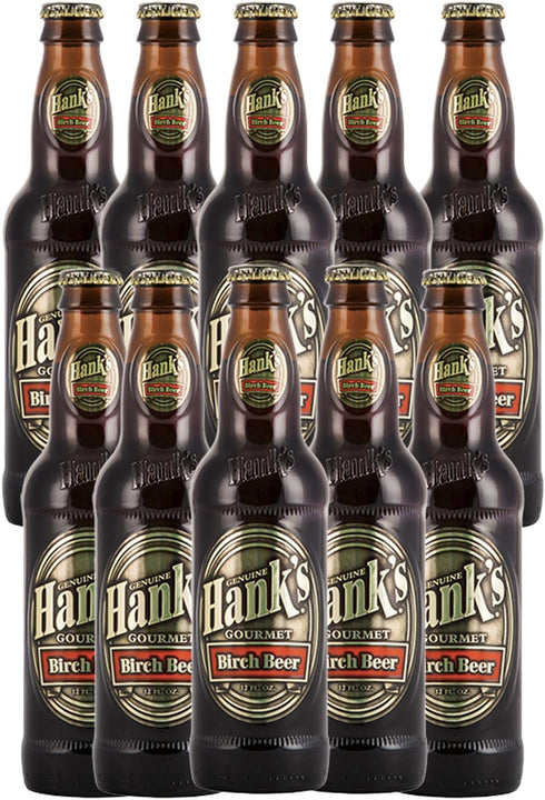 Hank's Genuine Gourmet Birch Beer, 12 fl oz Bottles Premium Craft Soda