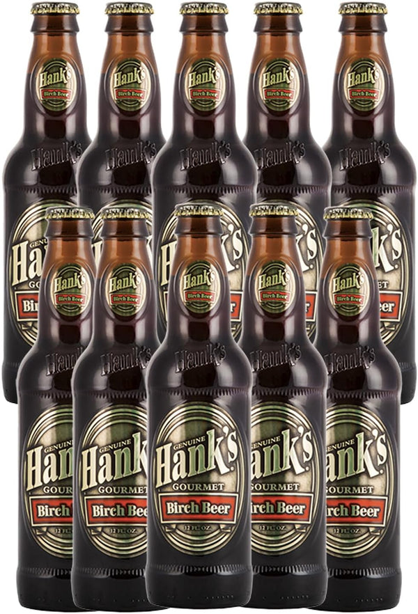 Hank's Genuine Gourmet Birch Beer, 12 fl oz Bottles Premium Craft Soda