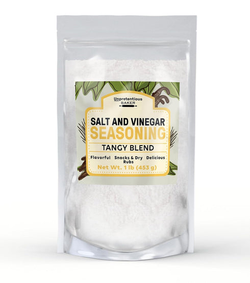 Unpretentious Salt and Vinegar Seasoning, 1 lb, Tangy & Strong Flavor, Chips