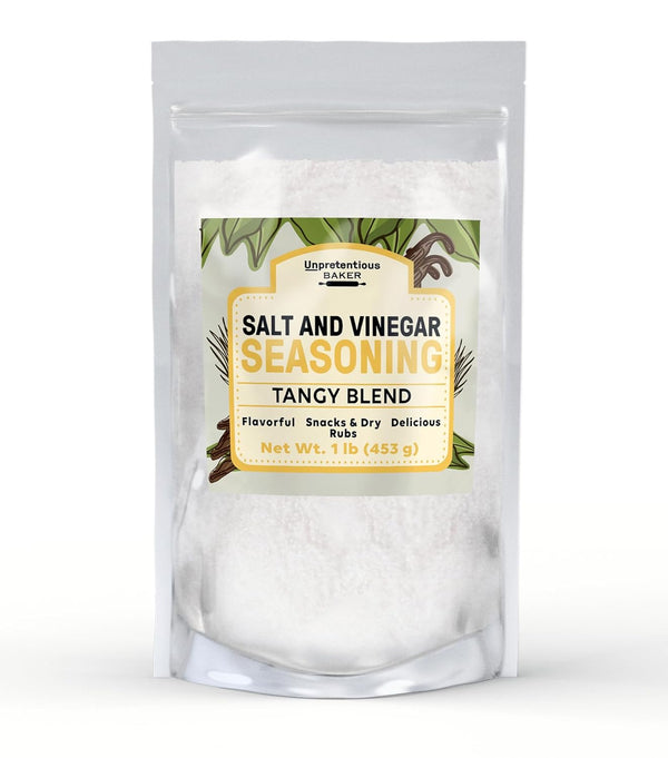 Unpretentious Salt and Vinegar Seasoning, 1 lb, Tangy & Strong Flavor, Chips