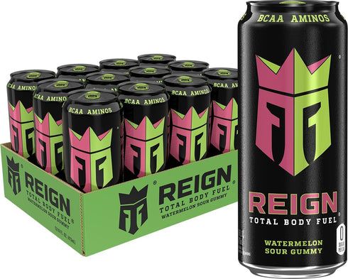 Reign Total Body Fuel, Watermelon Sour Gummy, Fitness & Performance Drink, 16