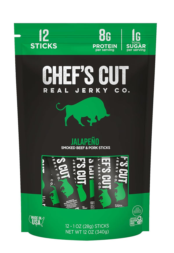 Chefs Cut Real Snack Sticks | High Protein Meat Snack Sticks with