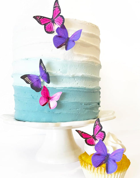 Sugar Robot Inc. Edible Butterflies for Cake Decorating - Small Size, Premium