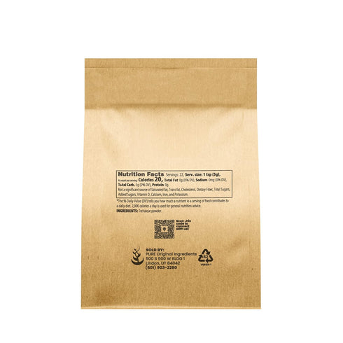Pure Original Ingredients Trehalose, 4 oz Sugar Substitute, Natural Sweetener for Drinks & Baking