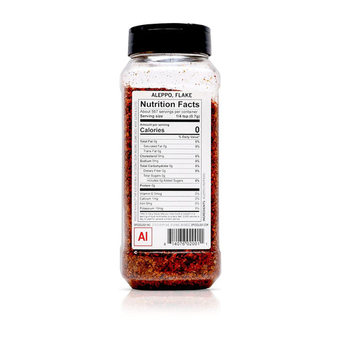 14 oz Spiceology - Aleppo Pepper Flakes - Dried Ground Aleppo Pepper - Chiles - Bulk Spices and Seasonings