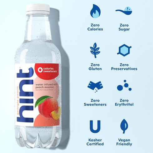 16 Hint Water Cherry Single Bottle, One Ounce Bottle, Pure Water Infused with Cherry, Zero Sugar, Zero Calories, Zero