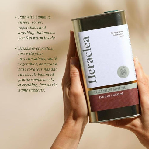 33.8oz Heraclea - Everything Oil - Extra Virgin Olive Oil - Organic Olive Oil - Extra Virgin - Cold Pressed