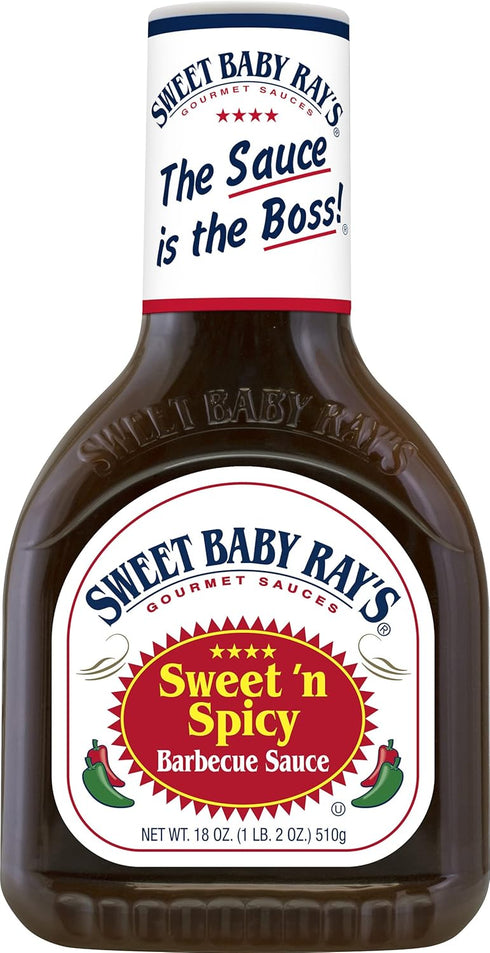 Sweet Baby Ray's Variety BBQ Sauce Set - Honey, Hickory, Sweet 'n Spicy, 18 Oz Bottles (Pack of 3)