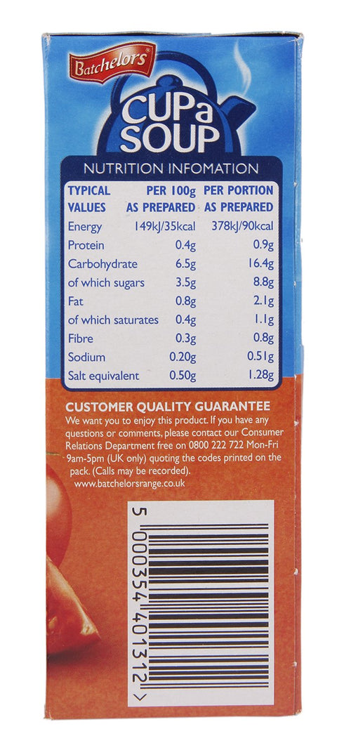 Batchelors 4 93 (Pack 9) Cup a Soup Tomato Sachets g
