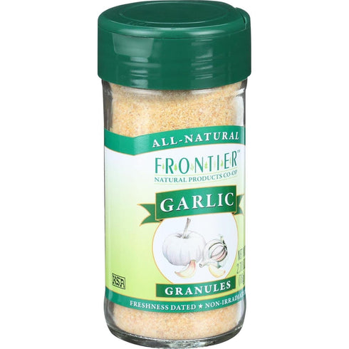 Frontier Co-op Garlic Granules, 2.7 Ounce Bottle, Aromatic Kosher Garlic for Savory Dishes