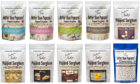 Nature Nate’s Popped Sorghum, Organic Ghee Butter, Keto & Gluten Free Healthy Snacks, 4.3 Ounce