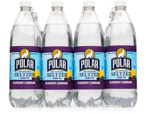 Polar Seltzer 12 33.8 Oz Polar Beverages Lemonade - Bluberry - Case Of - Fl