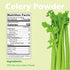 100% 5.3 Oz ORGFUN Celery Powder Nature Fresh Celery Juice Powder, Locally Sourced No Additives Gluten Free Prefer
