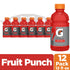 12 Oz (Pack 12) Gatorade Thirst Quencher,Fruit Punch, Fl