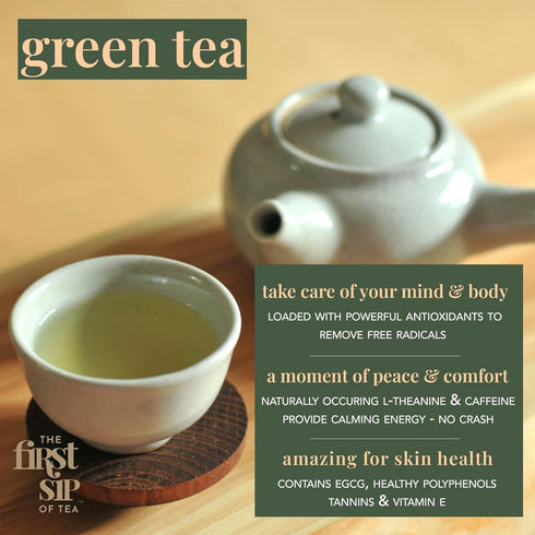 Washington Apple Green Tea, Pyramid Sachet Tea Bags, Cinnamon-Dried Apples, Caffeinated, 16 Cups