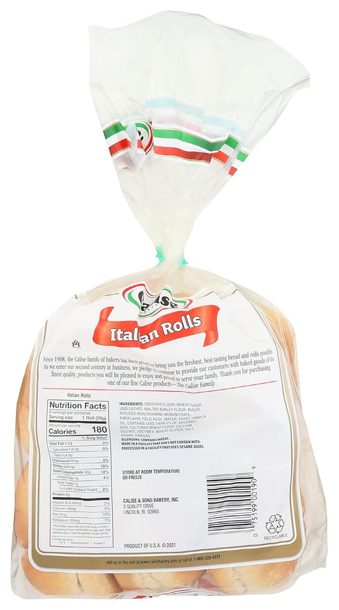 Calise Bakery 12.5 OZ Italian Rolls