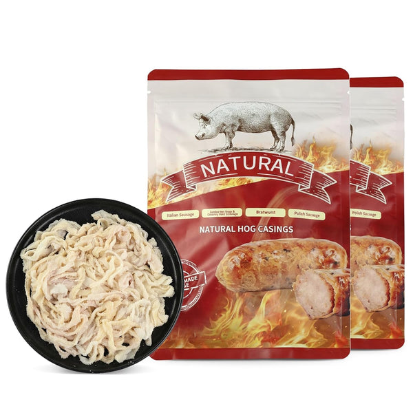 SAUSAGE CASINGS Natural Hog Casings 38-40mm,1.5-1.57" Dia, Edible Casing for 70lbs Home