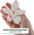 3 Count Global Sugar Art Brassavolaelio Orchid Sugar Cake Flowers, White with Pink, by Chef Alan Tetreault