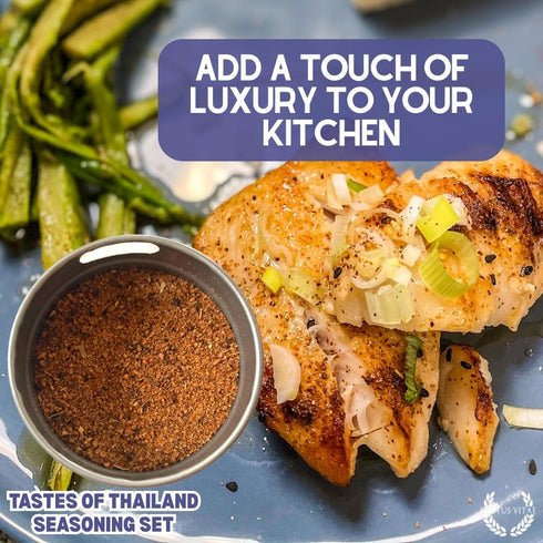 Set Pack GLP-1 Thai Seasonings Gourmet Gift | Tastes of Thailand | Artisanal Spice Blends Six | Non GMO, All Natural |