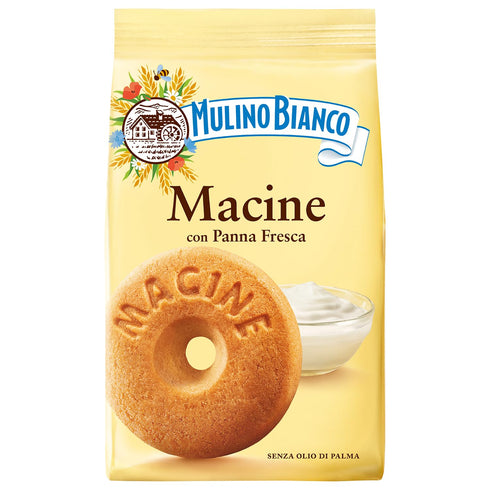 Mulino Bianco Macine 12.35oz (350g) Authentic Italian Breakfast Biscuits with Fresh Cream